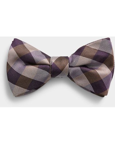 Le 31 Woven Check Bow Tie - Brown