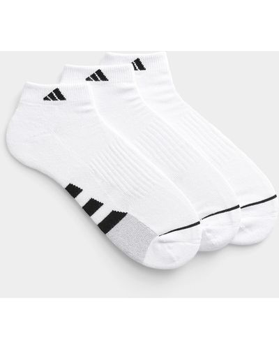 adidas Minimal Logo Padded Ankle Socks Set Of 3 - White