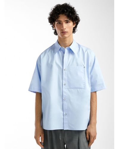 WOOYOUNGMI Oversized Poplin Shirt - Blue