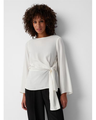 Inwear Cadenza Knotted Detail Blouse - White