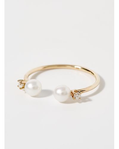 POPPY FINCH Pearls And Diamonds Ring - Natural