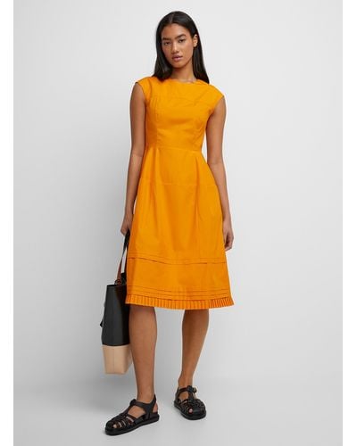 Marni Orange Poplin Dress