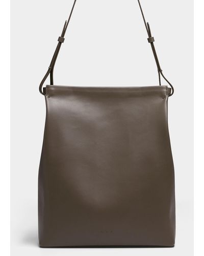 Leather handbag Aesther Ekme Brown in Leather - 34446145