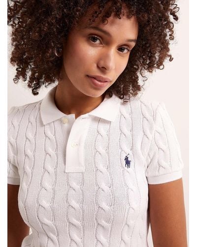 Polo Ralph Lauren Twisted Cable Logo Polo - Natural