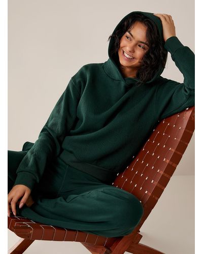 PERFECTWHITETEE Page Textured Hood Lounge Sweatshirt - Green