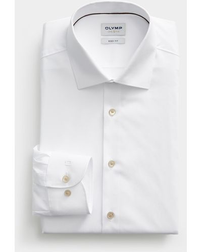 Olymp Stretch Cotton White Shirt Modern Fit