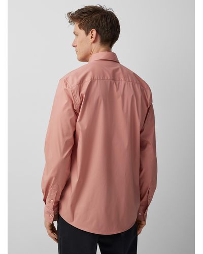 Le 31 Solid Stretch Shirt Comfort Fit - Pink