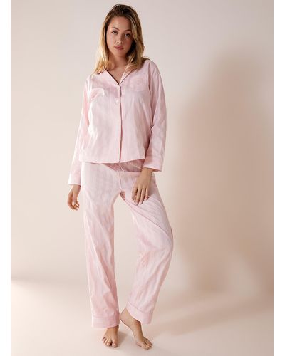 Ralph Lauren Monochromatic Stripes Pyjama Set - Pink