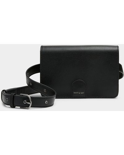 Matt & Nat Nino Minimalist Flap Belt Bag - Black