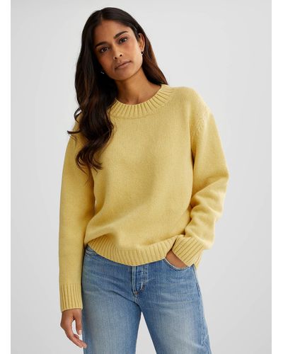 Outerknown Archer Recycled Cashmere Sweater - Yellow