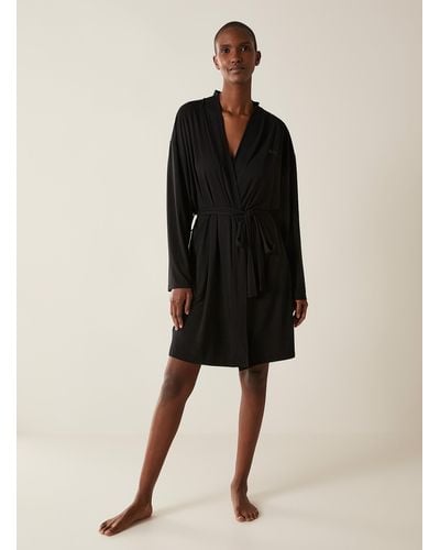BOSS Ebony Modal Robe - Black