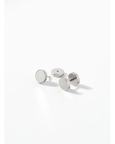 Le 31 Round Plate Earrings - White