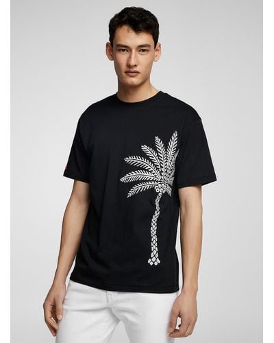 Scotch & Soda Palm Tree Embroidery T - Black