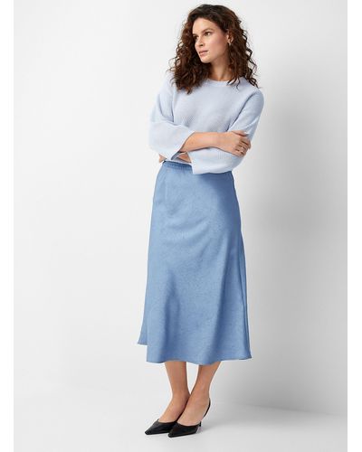 Part Two Dolly Textured Skirt - Blue