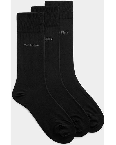 Calvin Klein Fine Knit Solid Socks 3 - Black