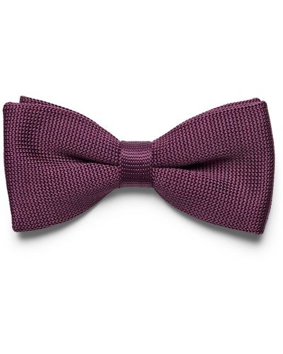 Le 31 Satiny Knit Bow Tie - Purple