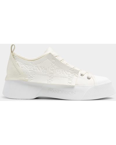 JW Anderson White Embossed Leather