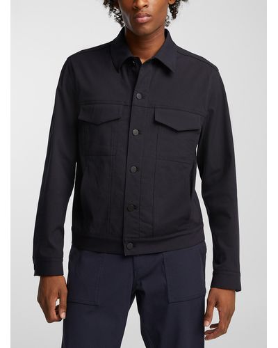 Theory River Neoteric Twill Jacket in Black for Men | Lyst