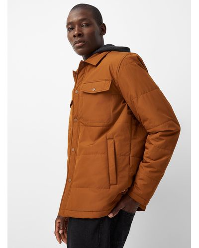 Only & Sons Quilted Overshirt Jacket - Brown