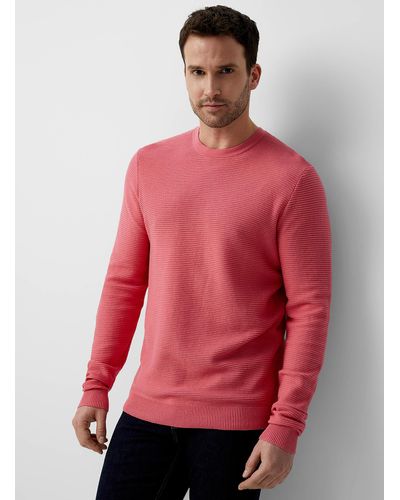 Le 31 Ottoman Stripe Sweater - Red