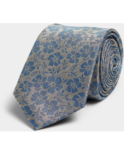 Le 31 Sumptuous Floral Tie - Blue