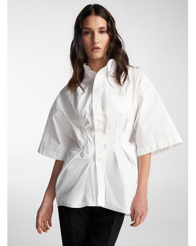 Maison Margiela Structured Poplin Fitted Shirt - White