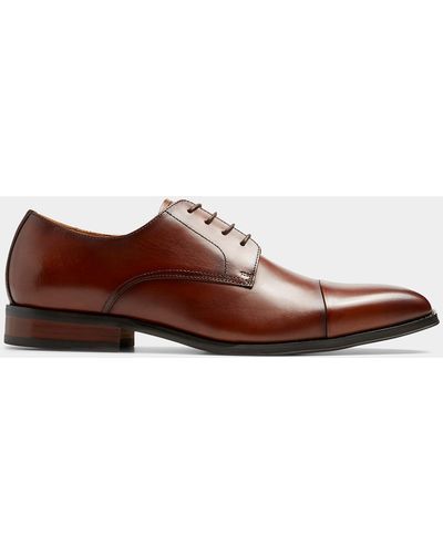 Steve Madden Shiny Cap Toe Derby Shoes Men - Brown