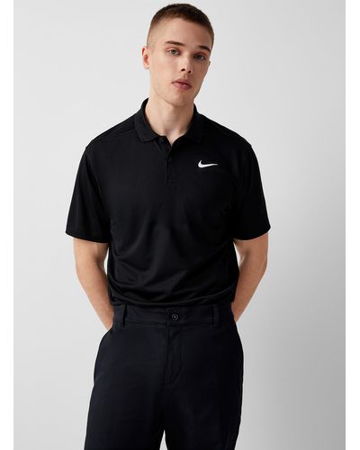 Nike Victory Solid Fine Piqué Jersey Golf Polo - Black