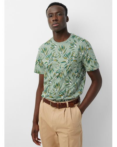 Only & Sons Exotic Foliage Slub Jersey T - Green