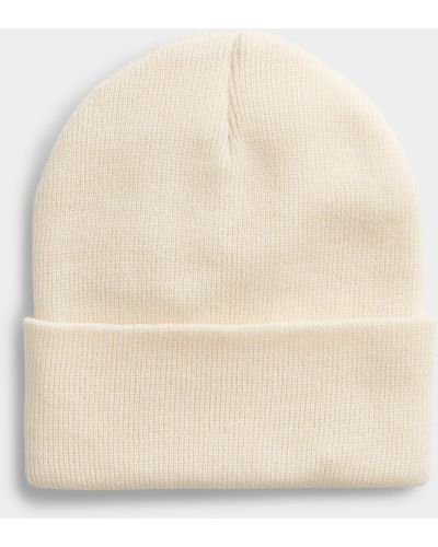 Le 31 Colourful Ribbed Tuque - Natural