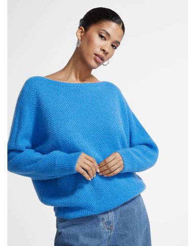 FRNCH Sylvie Touch Of Wool Colourful Sweater - Blue