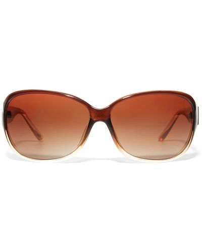 Simon's Connie Rectangular Sunglasses - Brown