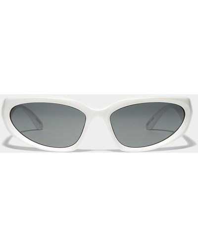 Le 31 Julian Oval Sunglasses - White