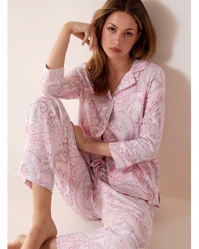 Ralph Lauren Pink Paisley Pajama Set