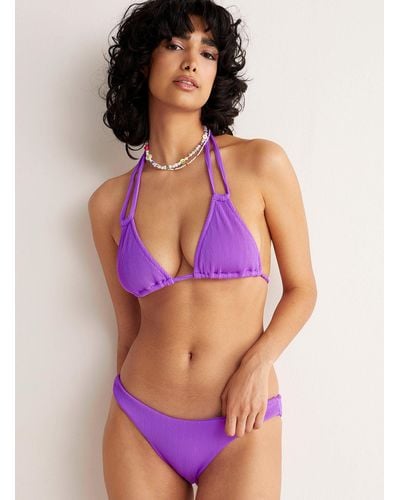 Kulani Kinis Electric Violet Ribbed Bikini Bottom - Purple