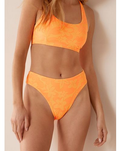 EVERYDAY SUNDAY Vibrant Jacquard Cheeky Bikini Bottom - Orange