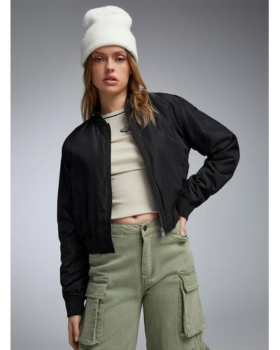 ONLY Glossy Fabric Cropped Jacket - Grey