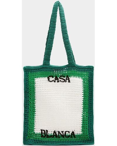 Casablanca Arch Crocheted Knit Bag - Green