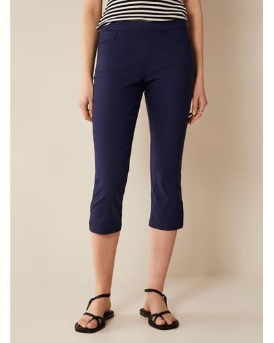 Contemporaine Stretch Slimming Fitted Capris - Blue