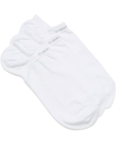Calvin Klein No-show Sports Ped Sock 3-pack (men, White, One Size)