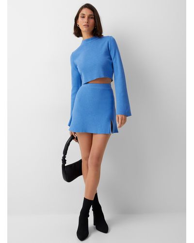 Icône Celestial Knit Mini Skirt - Blue