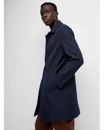 Lindbergh Navy Trench Coat - Blue