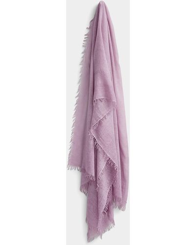 Fraas Fringed Raw Weave Scarf - Purple