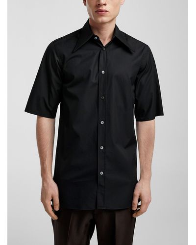 Maison Margiela Pointed Collar Poplin Shirt - Black