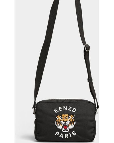 KENZO Tiger Embroidered Crossbody Bag - White