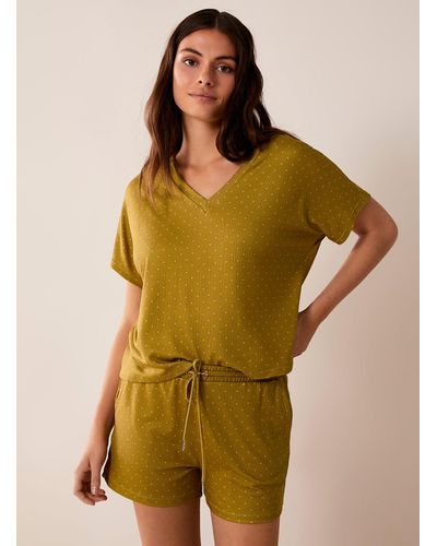 Miiyu Fine Brushed Knit Lounge Short - Green