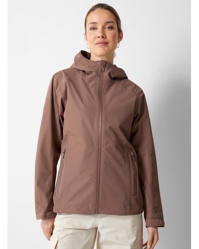 I.FIV5 Hooded Waterproof And Breathable Shell Jacket - Brown