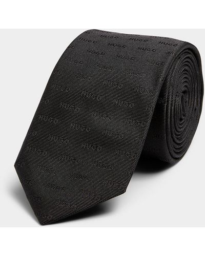 HUGO Repeat Logo Tie - Black