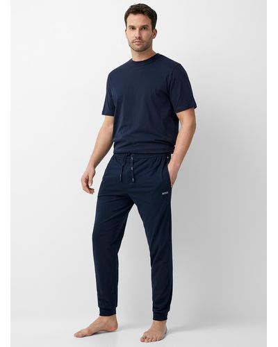 BOSS Embroidered Logo Navy jogger - Blue