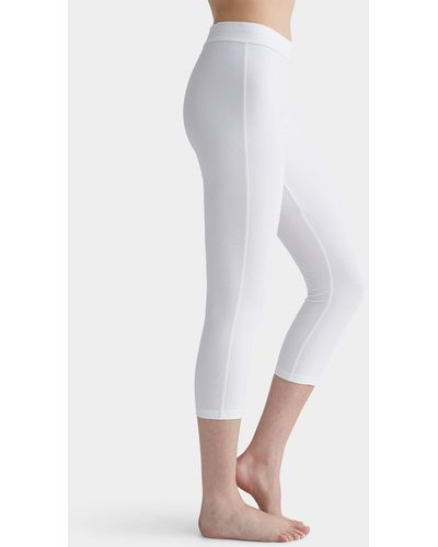 Hue Solid Capri legging - White